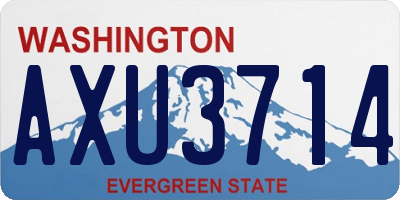 WA license plate AXU3714