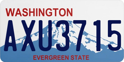 WA license plate AXU3715