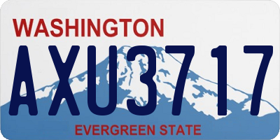 WA license plate AXU3717