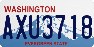 WA license plate AXU3718