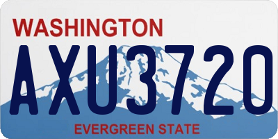 WA license plate AXU3720