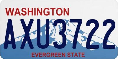 WA license plate AXU3722