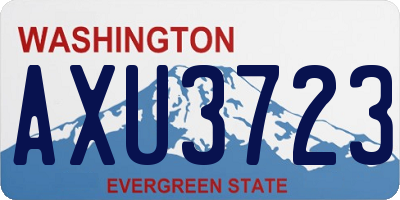 WA license plate AXU3723