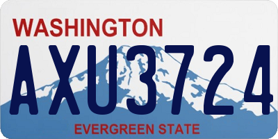 WA license plate AXU3724