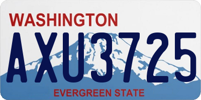 WA license plate AXU3725