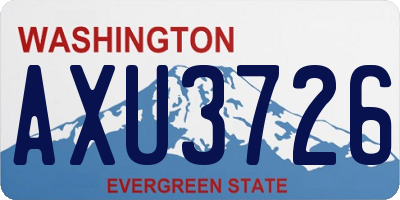 WA license plate AXU3726