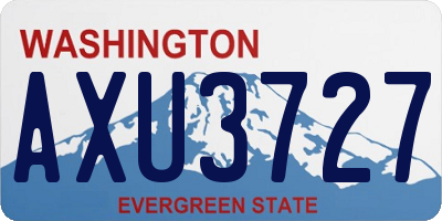 WA license plate AXU3727