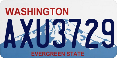 WA license plate AXU3729