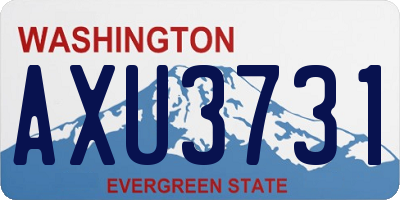 WA license plate AXU3731