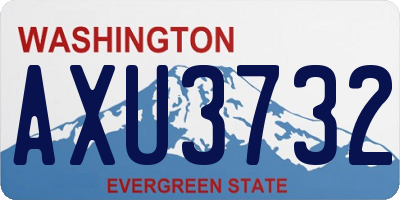 WA license plate AXU3732