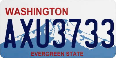 WA license plate AXU3733