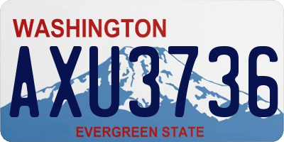 WA license plate AXU3736