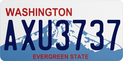 WA license plate AXU3737