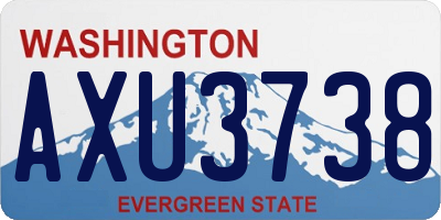 WA license plate AXU3738
