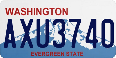 WA license plate AXU3740