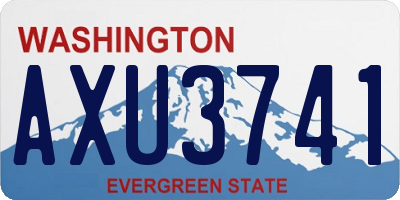 WA license plate AXU3741