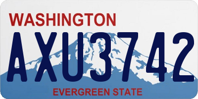 WA license plate AXU3742