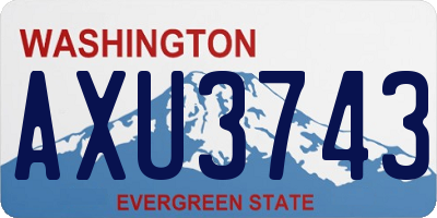 WA license plate AXU3743