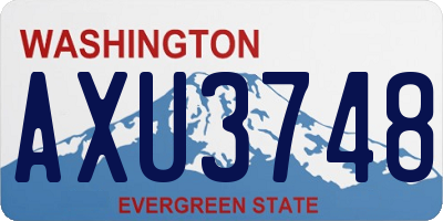 WA license plate AXU3748