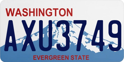 WA license plate AXU3749