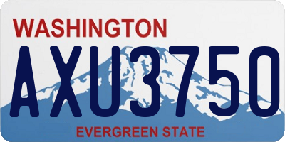 WA license plate AXU3750