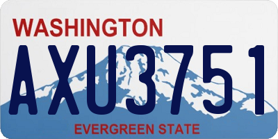 WA license plate AXU3751