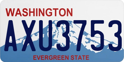 WA license plate AXU3753