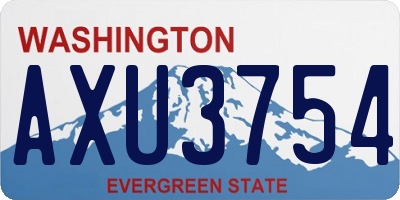 WA license plate AXU3754