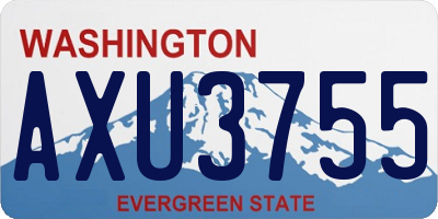 WA license plate AXU3755