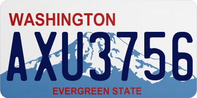 WA license plate AXU3756