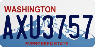 WA license plate AXU3757