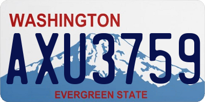 WA license plate AXU3759