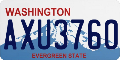 WA license plate AXU3760