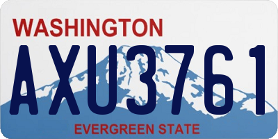 WA license plate AXU3761