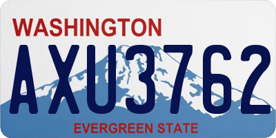 WA license plate AXU3762