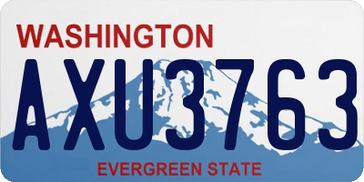 WA license plate AXU3763