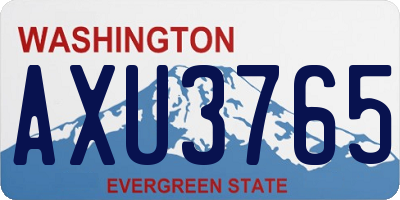 WA license plate AXU3765