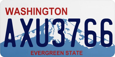 WA license plate AXU3766