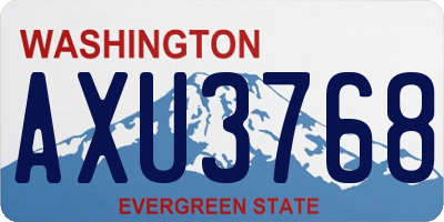 WA license plate AXU3768
