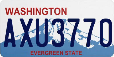 WA license plate AXU3770