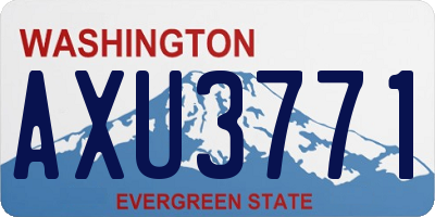 WA license plate AXU3771