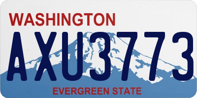 WA license plate AXU3773