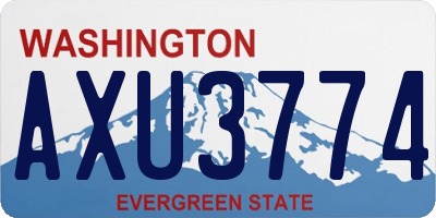 WA license plate AXU3774
