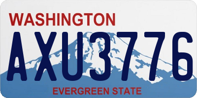 WA license plate AXU3776