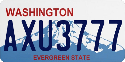 WA license plate AXU3777