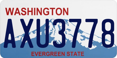 WA license plate AXU3778