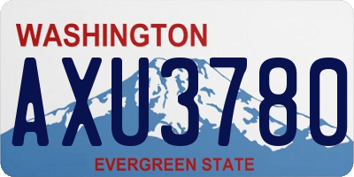 WA license plate AXU3780