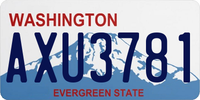 WA license plate AXU3781