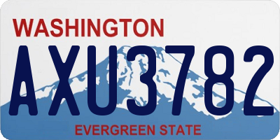WA license plate AXU3782