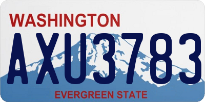 WA license plate AXU3783